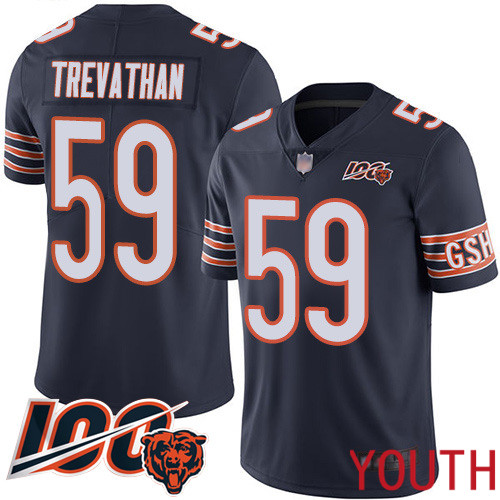 Chicago Bears Limited Navy Blue Youth Danny Trevathan Home Jersey NFL Football 59 100th Season